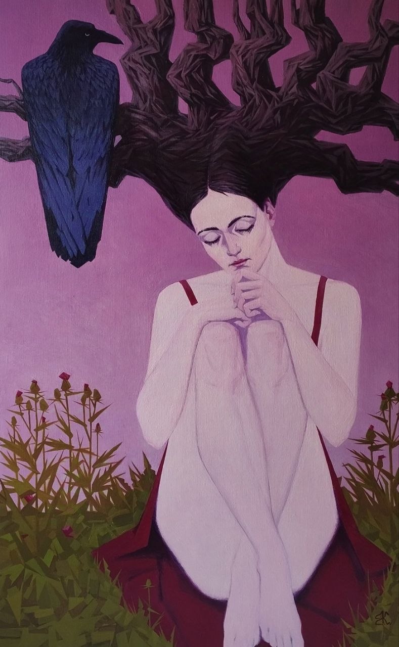Artwork by Evgeny Kreshchensky — Black Raven 2024. Currently exhibited at the Avala Tower, Belgrade